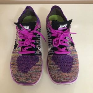 NIKE Free RN Flyknit Sneakers Purple 9